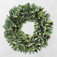 Olive Faux Wreath, 20"