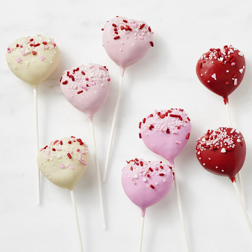 Valentine's Day Heart Shaped Cake Pops, Set of 8