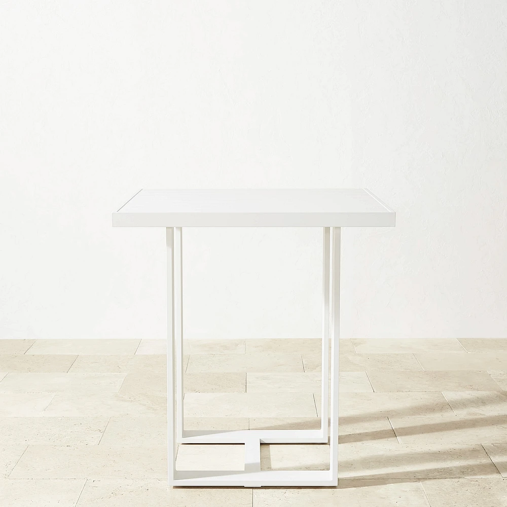 Santa Barbara Outdoor White Metal Bar Table (37.5")