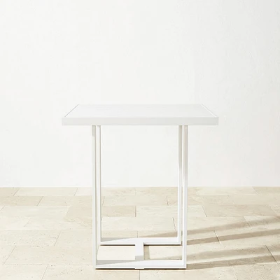 Santa Barbara Outdoor White Metal Bar Table (37")