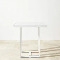 Santa Barbara Outdoor White Metal Bar Table (37.5")