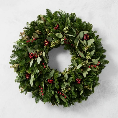 Cedar Berry Eucalyptus Live Wreath & Garland