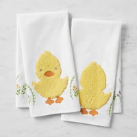 Embroidered Chick Towels, Set of 2