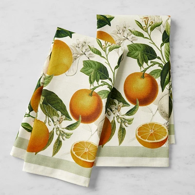 Orange Tea Towels, Set of 2