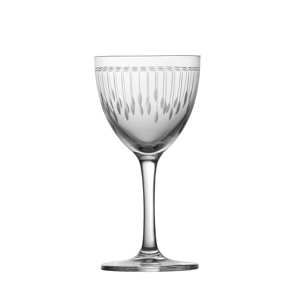 Schott Zwiesel Vanity Etched Nick and Nora Glasses, Set of 6