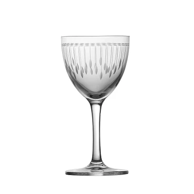 Schott Zwiesel Vanity Etched Nick and Nora Glasses, Set of 6