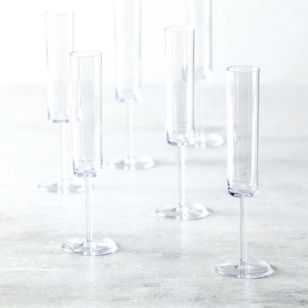 Fortessa Urbo Outdoor Champagne Flutes, Set of 6