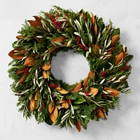 Jeff Leatham x Williams Sonoma Parisian Christmas Live Wreath & Garland