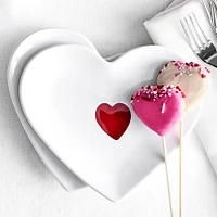 Heart Figural Appetizer Plates