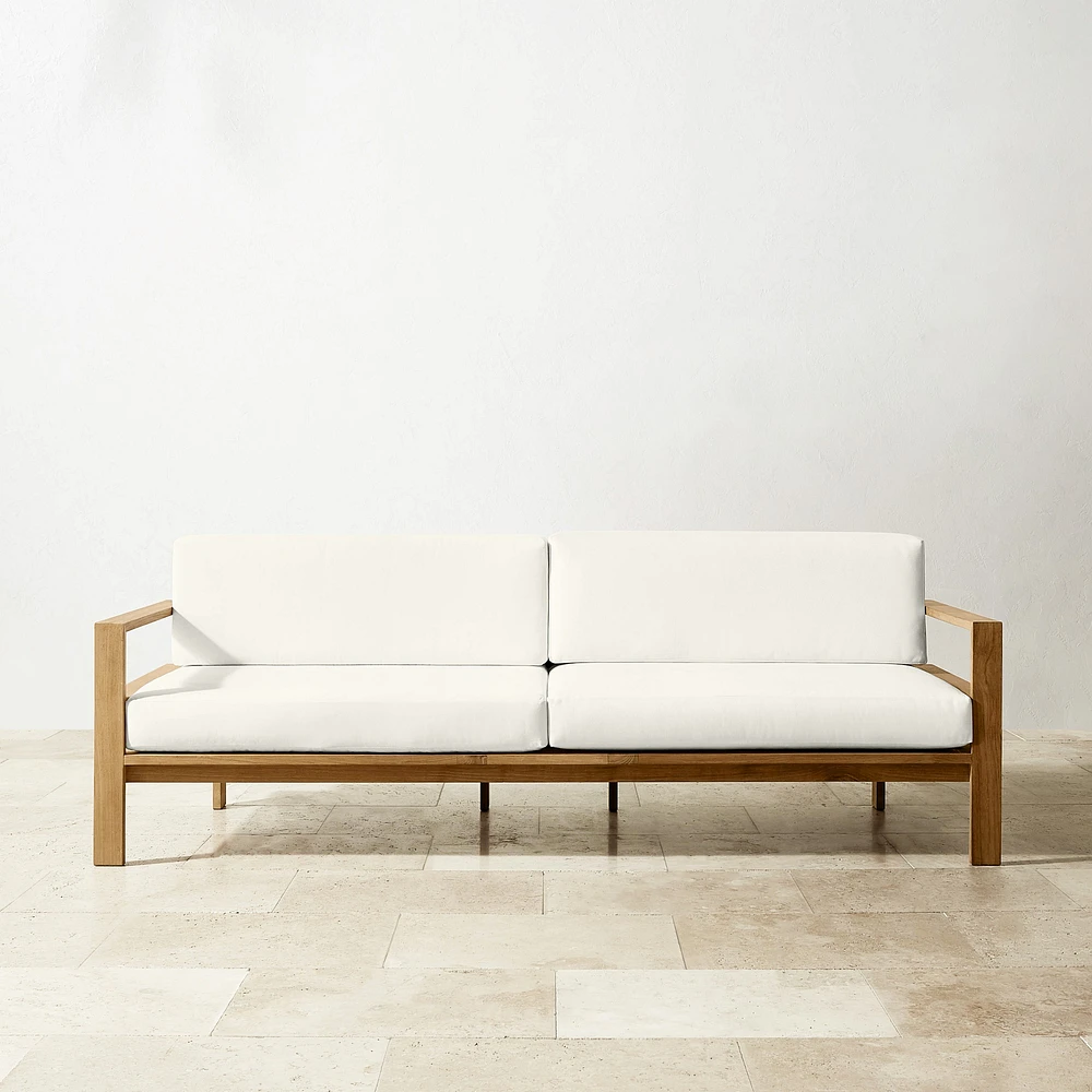 Ojai Outdoor Natural Teak Sofa (90")