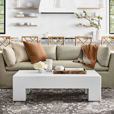 Matte White Square Coffee Table (48")