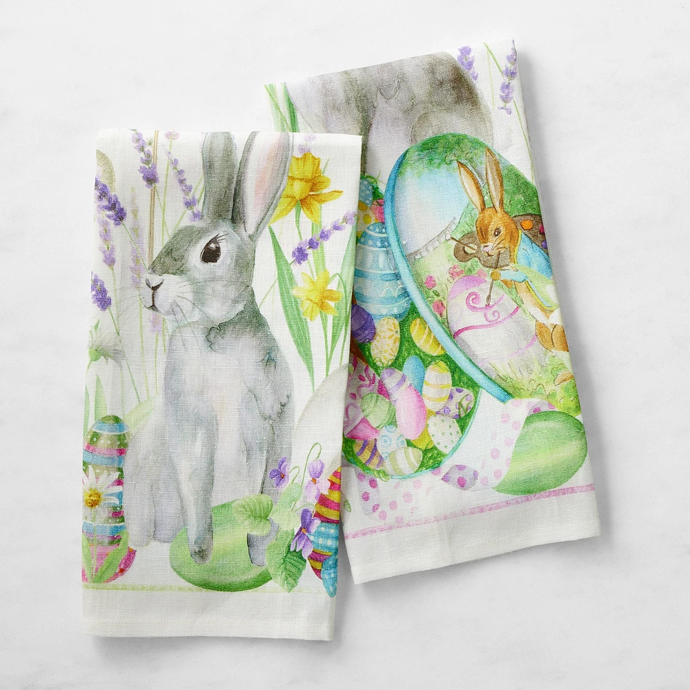 Roger Printed Towels, Set of 2