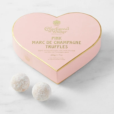 Charbonnel et Walker Pink Heart Marc de Champagne Truffles