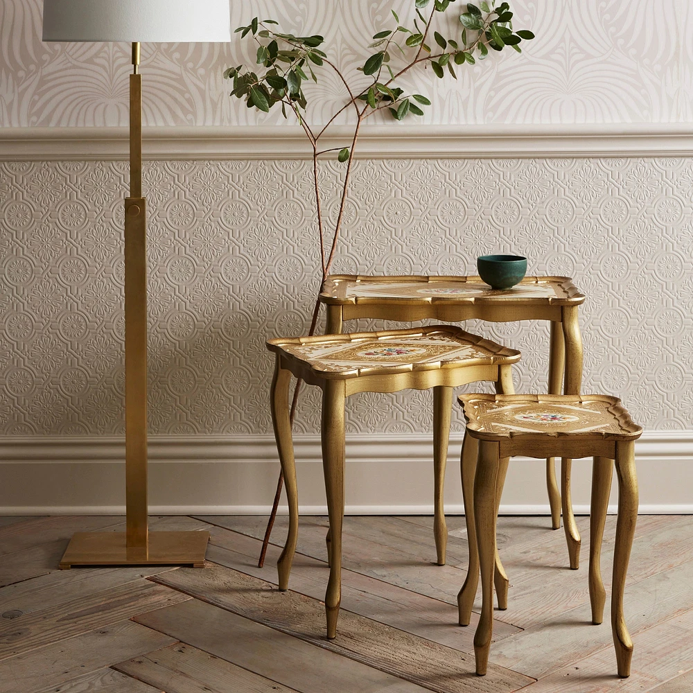 Florentine Gold Nesting Tables (14")