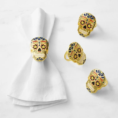 Skull Napkin Rings, Set of 4