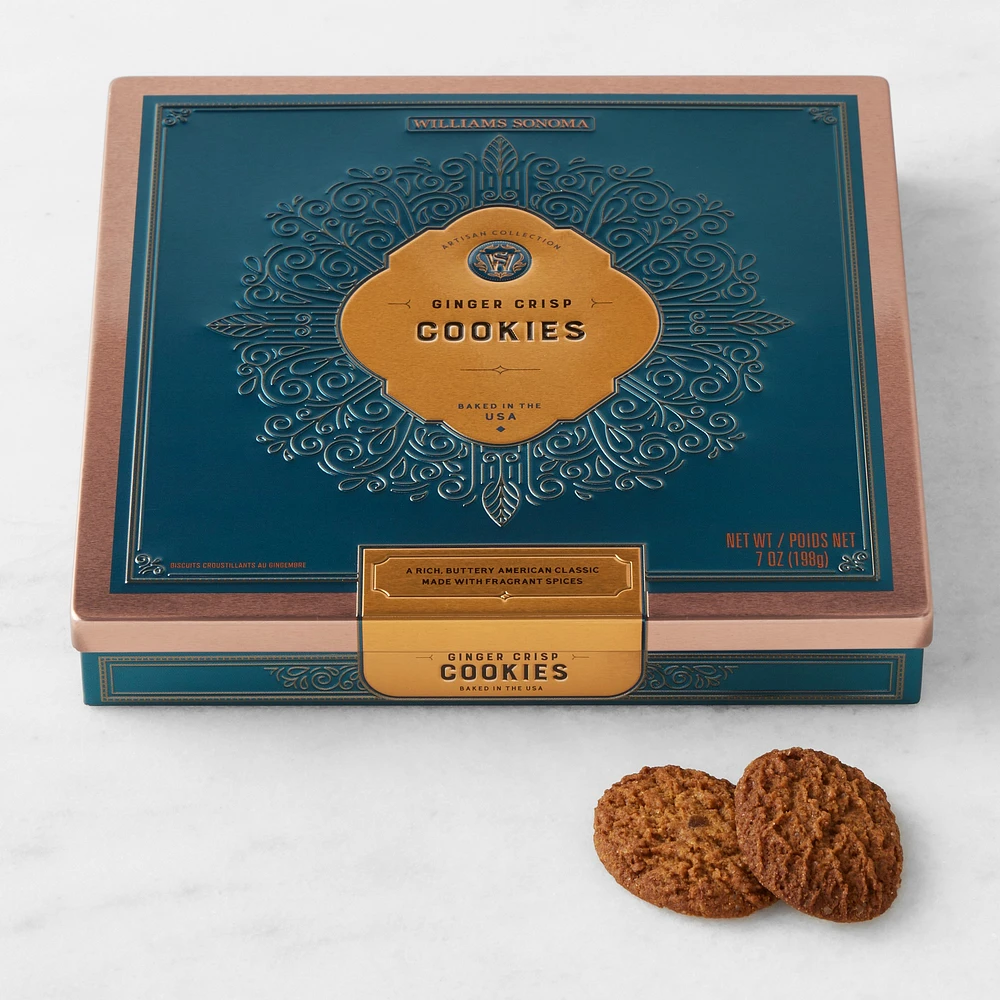 Williams Sonoma Signature Tin, Ginger Crisp Cookies