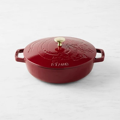 Staub Enameled Cast Iron Braiser with Dragon Lid, 2 1/2-Qt.