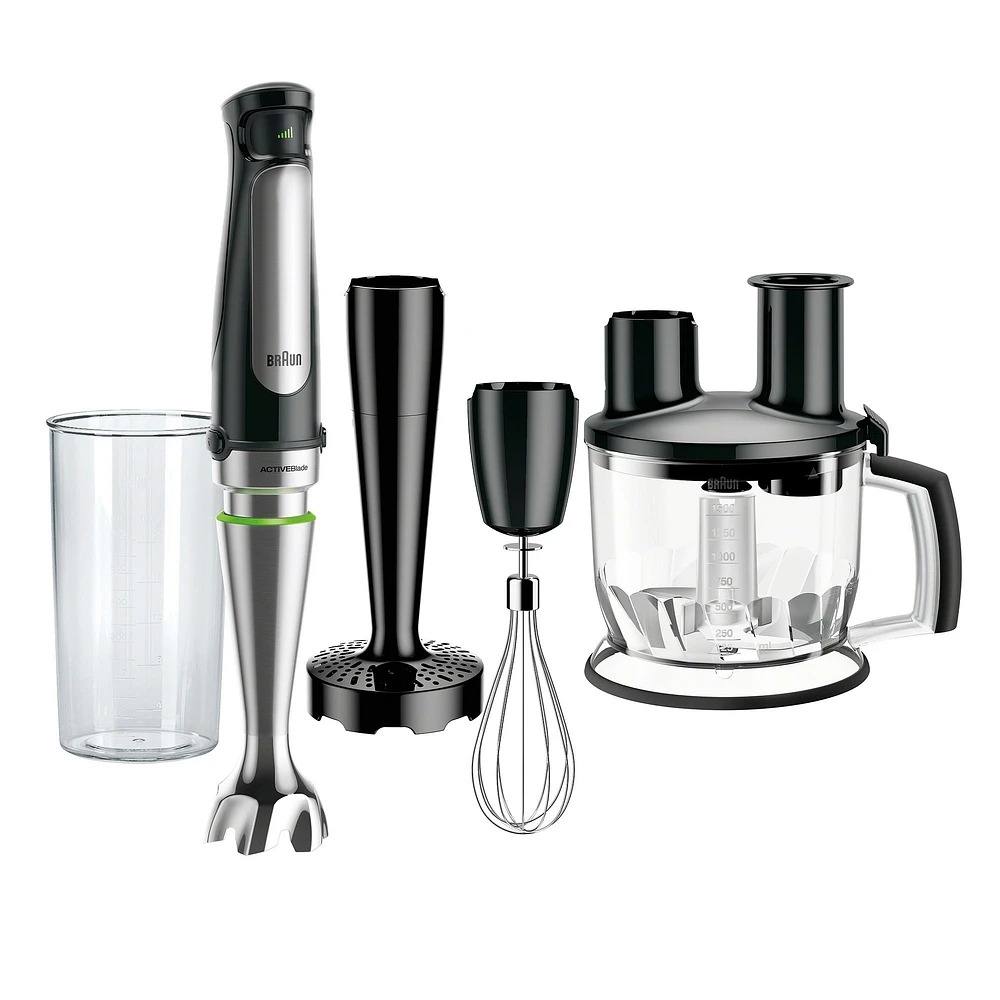 Braun MultiQuick 7 Immersion Hand Blender with Food Processor, Whisk, Beater & Masher