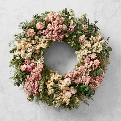 English Rose Live Wreath, 20"