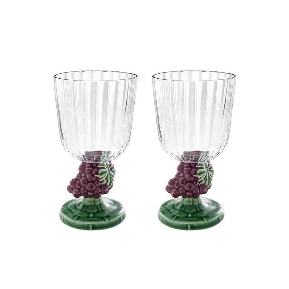 Bordallo Pinheiro Carmen Fruit Goblets, Set of 2