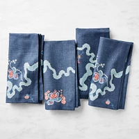 Embroidered Blossom Napkins, Set of 4