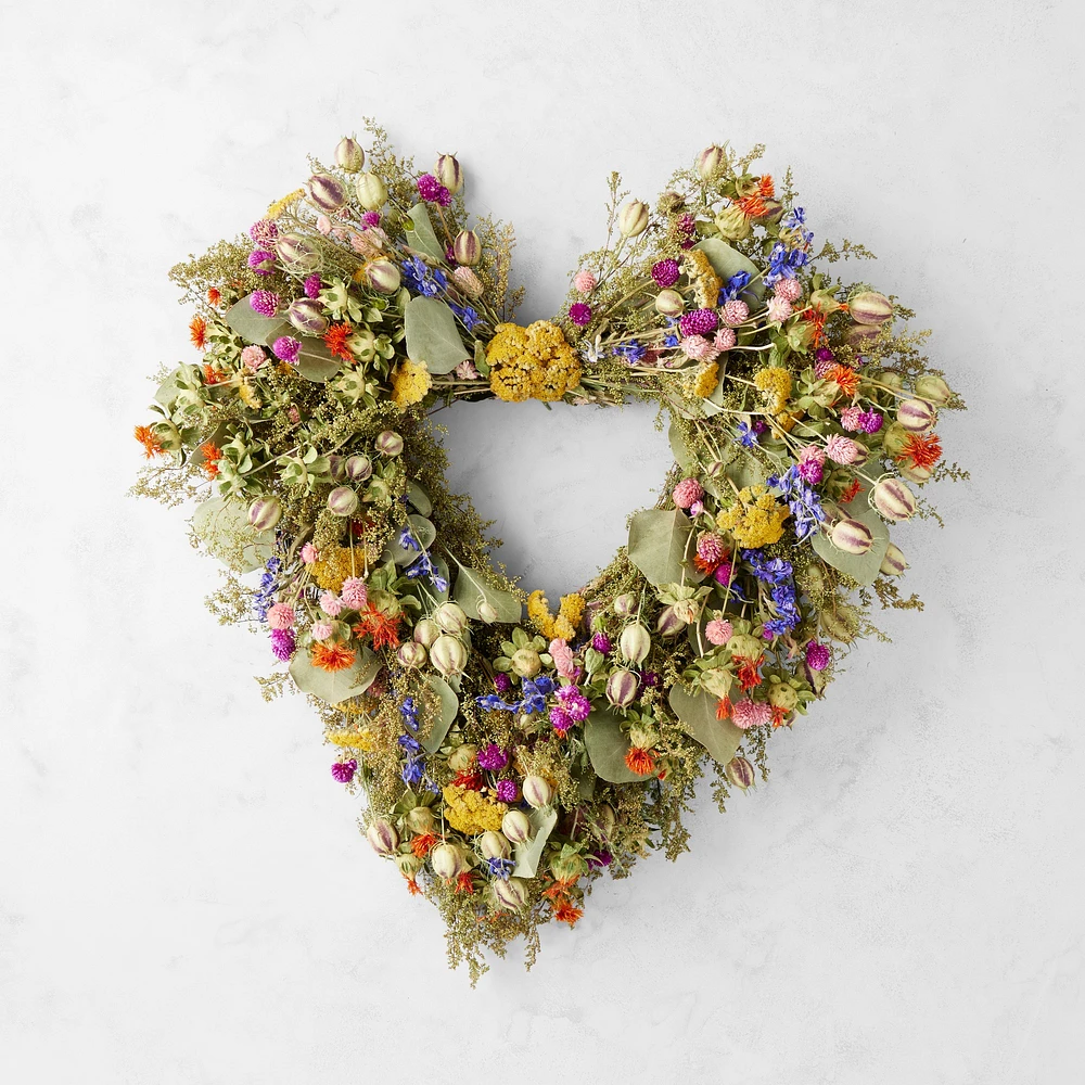 Garden Party Heart Wreath, 20"