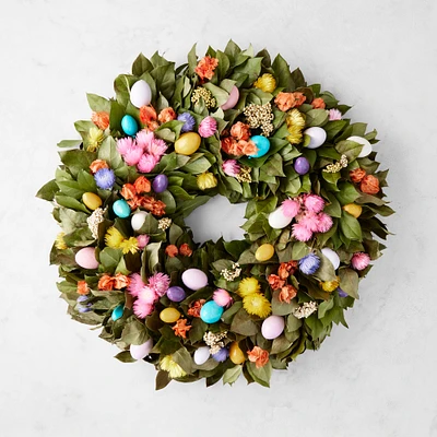 Easter Egg Live Wreath, 24"