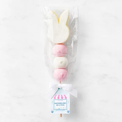 Williams Sonoma Pink & White Bunny Marshmallow on a Stick