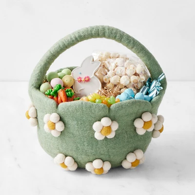 West Elm x Williams Sonoma Green Daisy Easter Basket