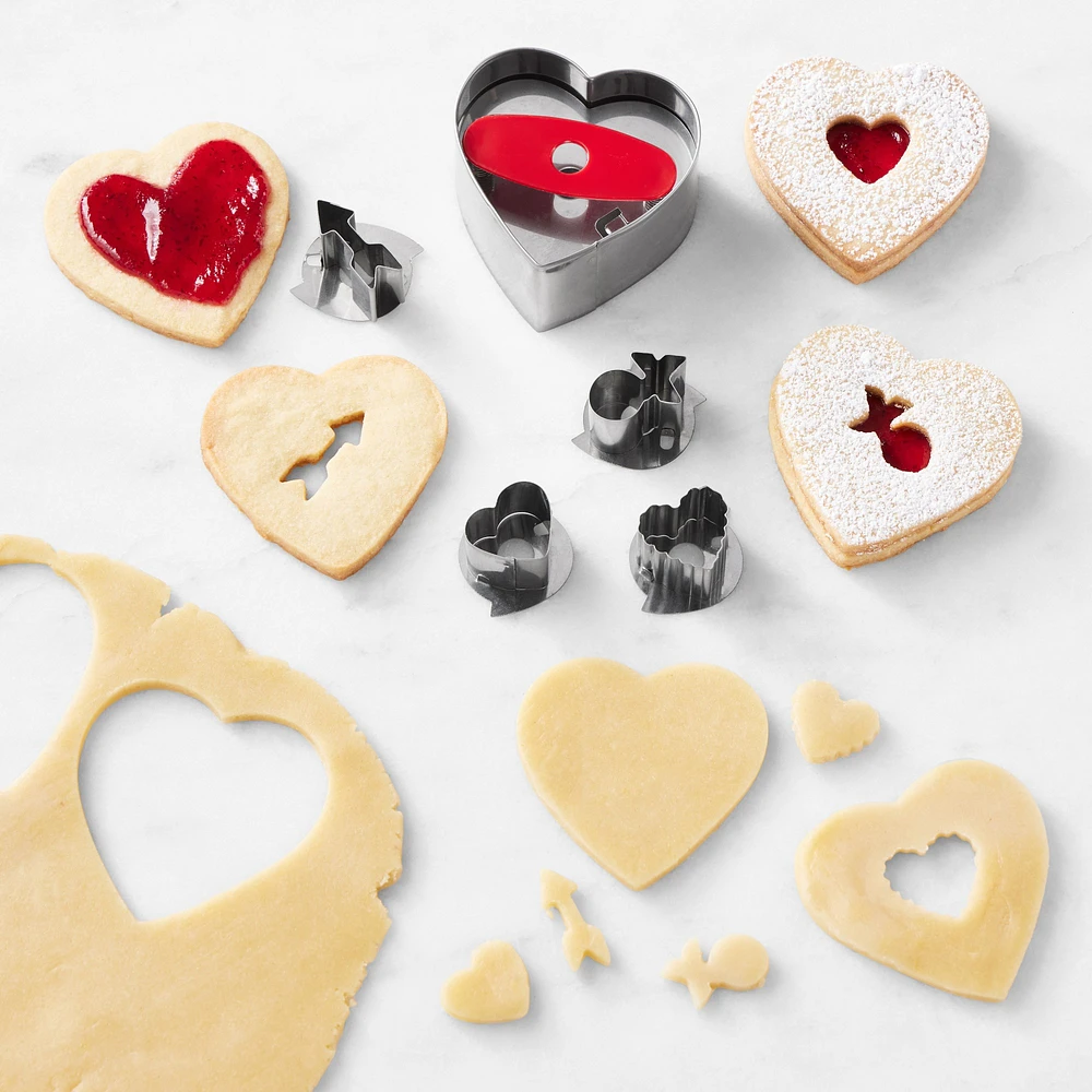 Williams Sonoma Valentine's Day Linzer Cookie Cutters, Set of 4