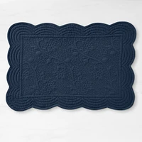 Vine Floral Boutis Scalloped Placemats, Set of 4