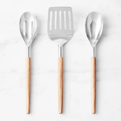 Williams Sonoma Olivewood Stainless-Steel Essential Utensils, Set of 3