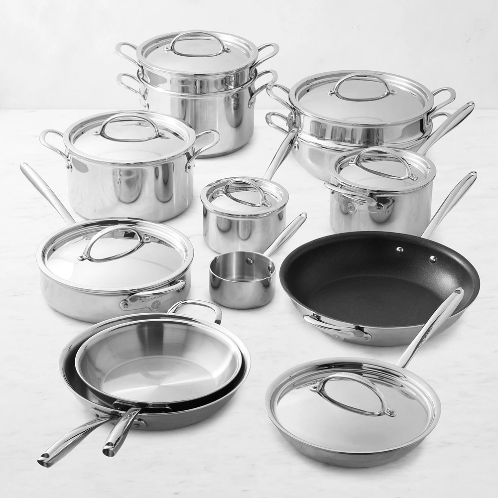 Williams Sonoma Signature Thermo-Clad Stainless-Steel 20-Piece Cookware Set