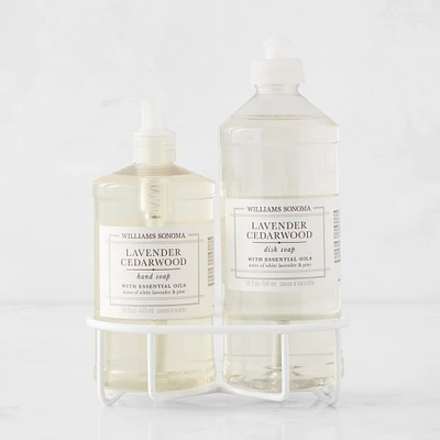 Williams Sonoma Lavender Cedarwood Hand Soap & Dish 3-Piece Kitchen Set