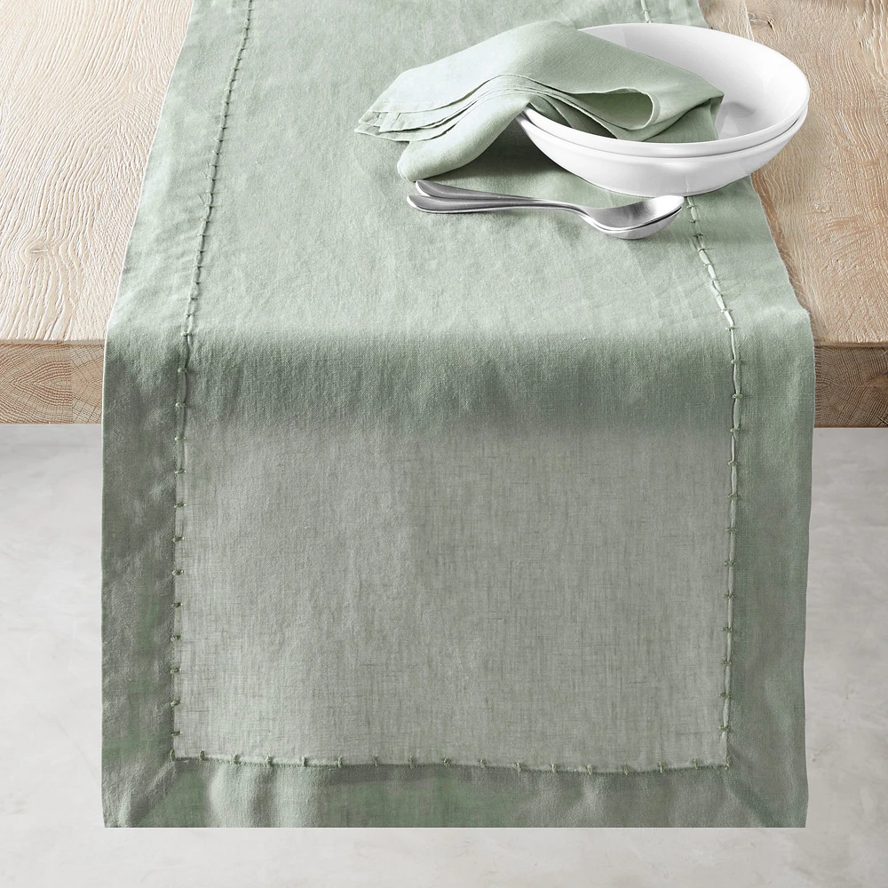 Italian Washed Linen Table Runner