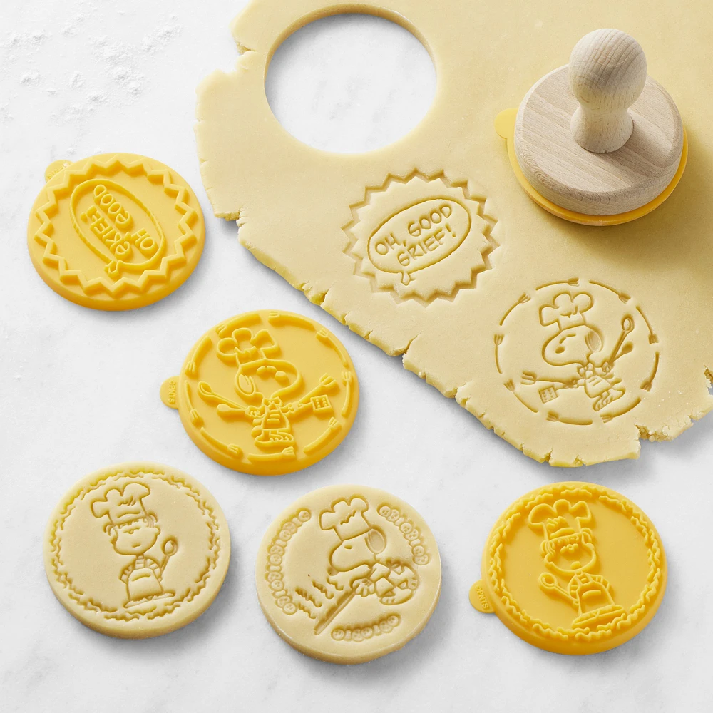 PEANUTS™ x Williams Sonoma Chef Snoopy Silicone Cookie Stamps, Set of 4