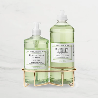 Williams Sonoma Lemongrass Ginger Hand Soap & Dish 3-Piece Kitchen Set