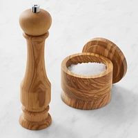 Williams Sonoma Olivewood Salt Cellar & Pepper Mill Set