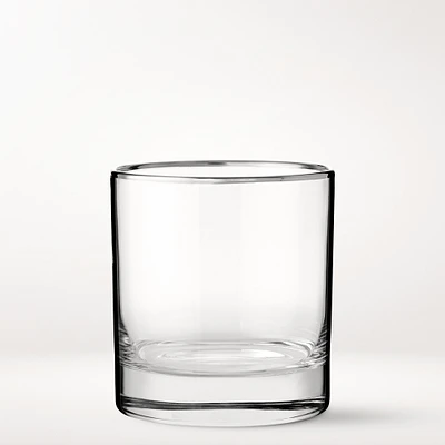 Silver Rim Double Old-Fashioned Glasses