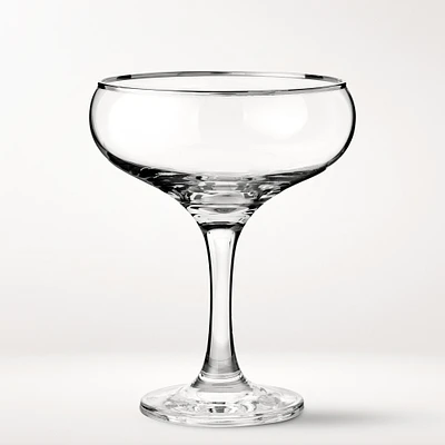 Silver Rim Coupe Glasses