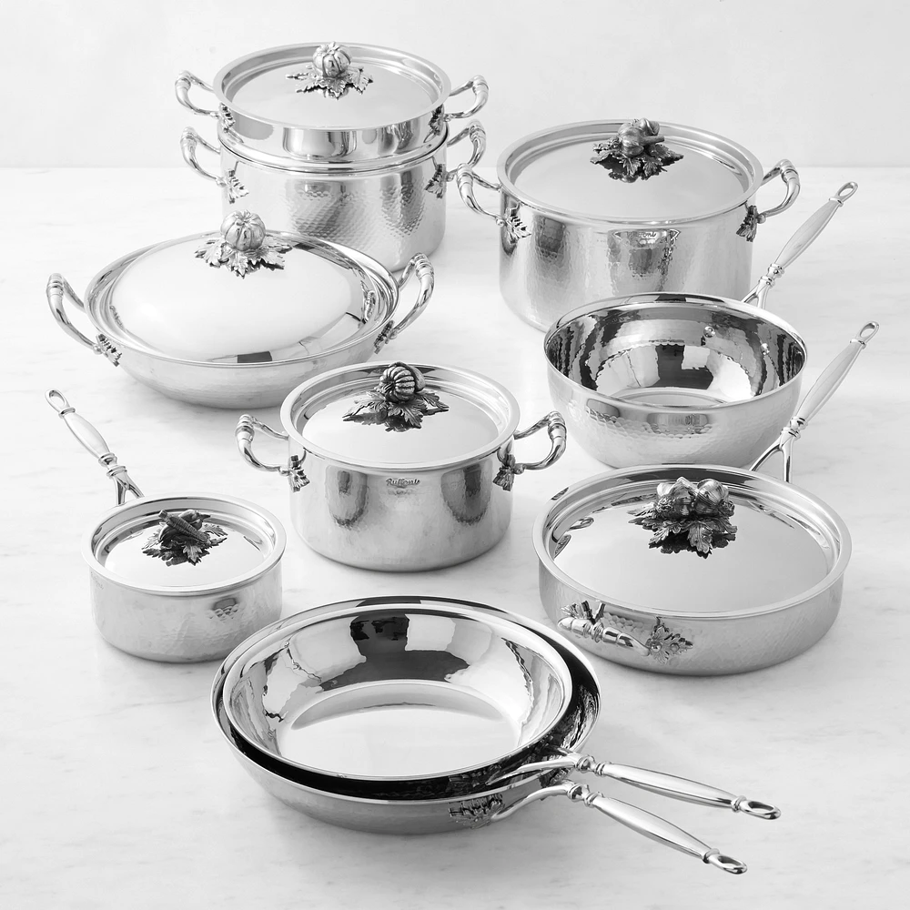 Ruffoni Opus Prima Hammered Stainless Steel -Piece Cookware Set