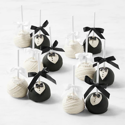 Bride & Groom Cake Pops, Set of 12