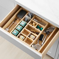 Hold Everything Sectioned Storage Tray, Ashwood