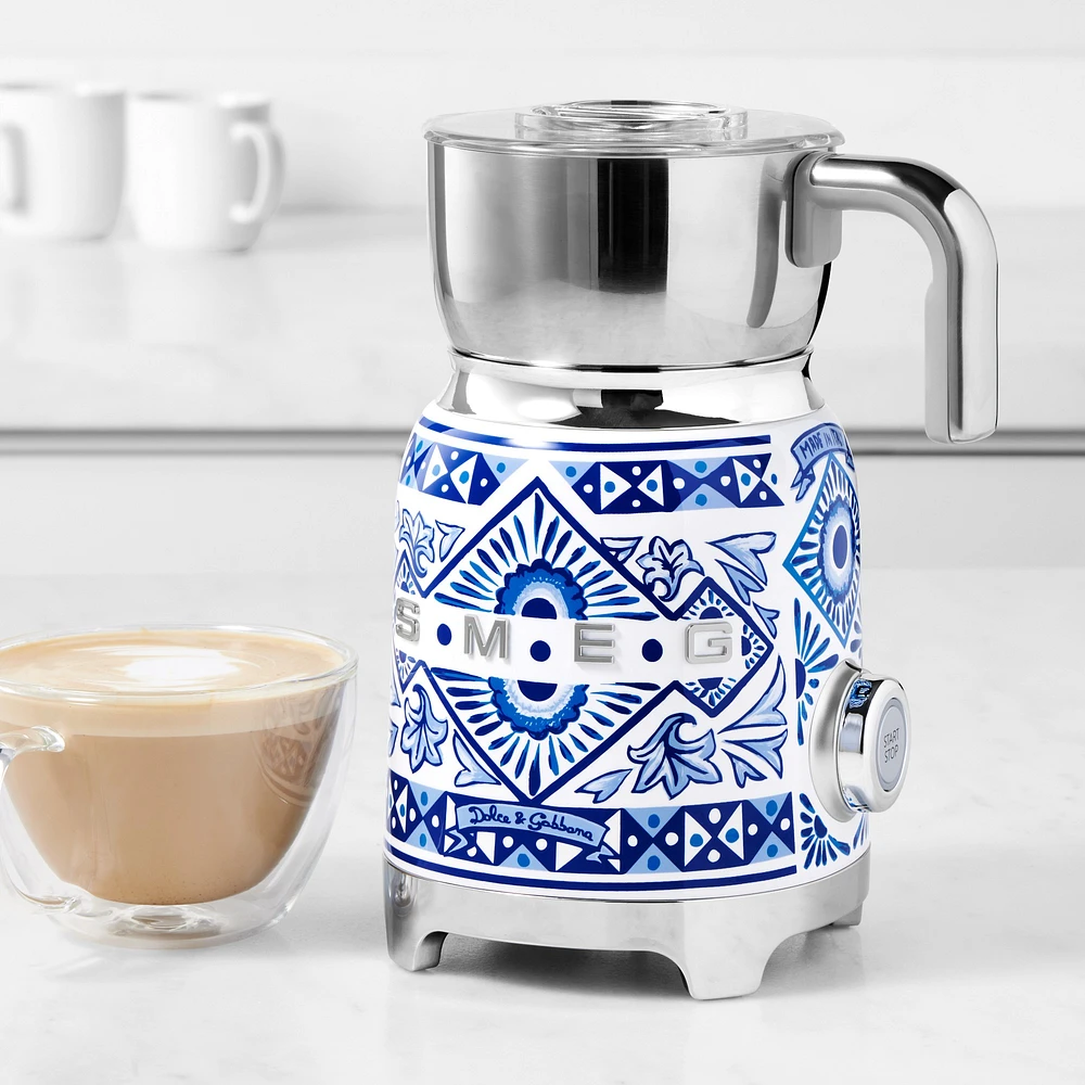 SMEG Dolce & Gabbana Milk Frother, Blu Mediterraneo