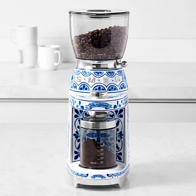 SMEG Dolce & Gabbana Coffee Grinder, Blu Mediterraneo