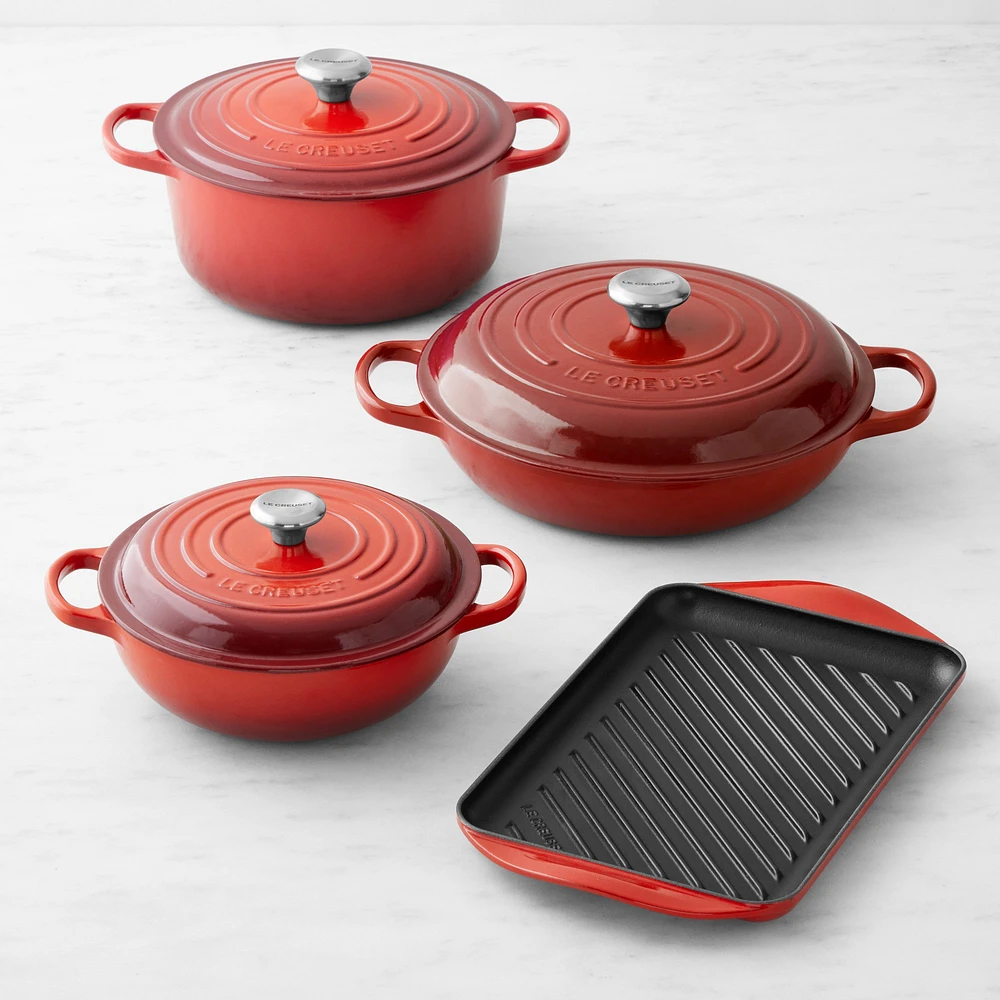 Le Creuset Signature Enameled Cast Iron 7-Piece Essential Cookware Set