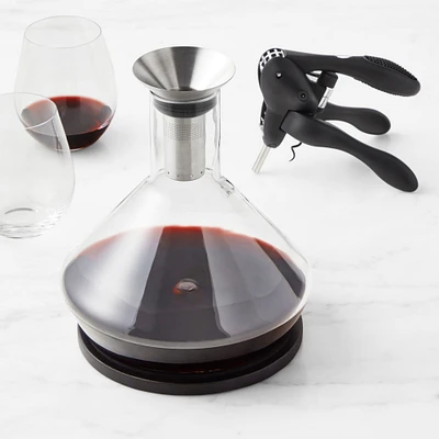 Rabbit Pro Decanter and Lever Corkscrew Gift Set