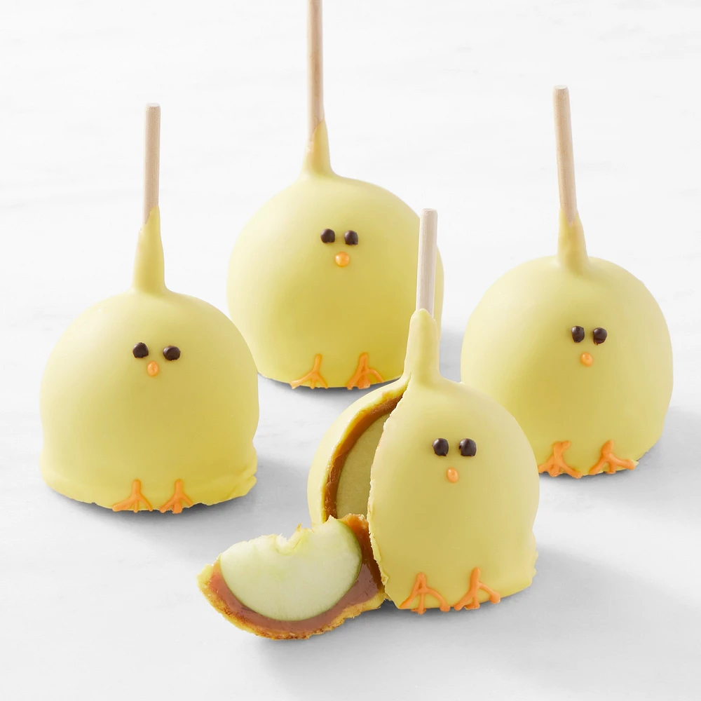 Mini Chick Caramel Apples, Set of 4