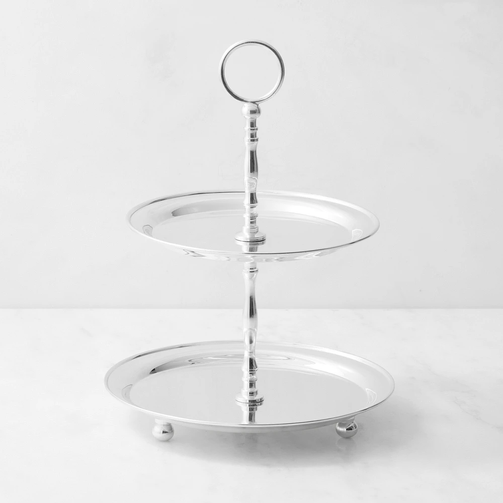 Heirloom Silver 2-Tiered Stand