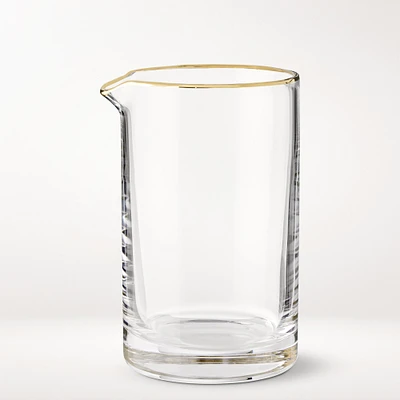 Williams Sonoma Gold Rim Mixing Glass